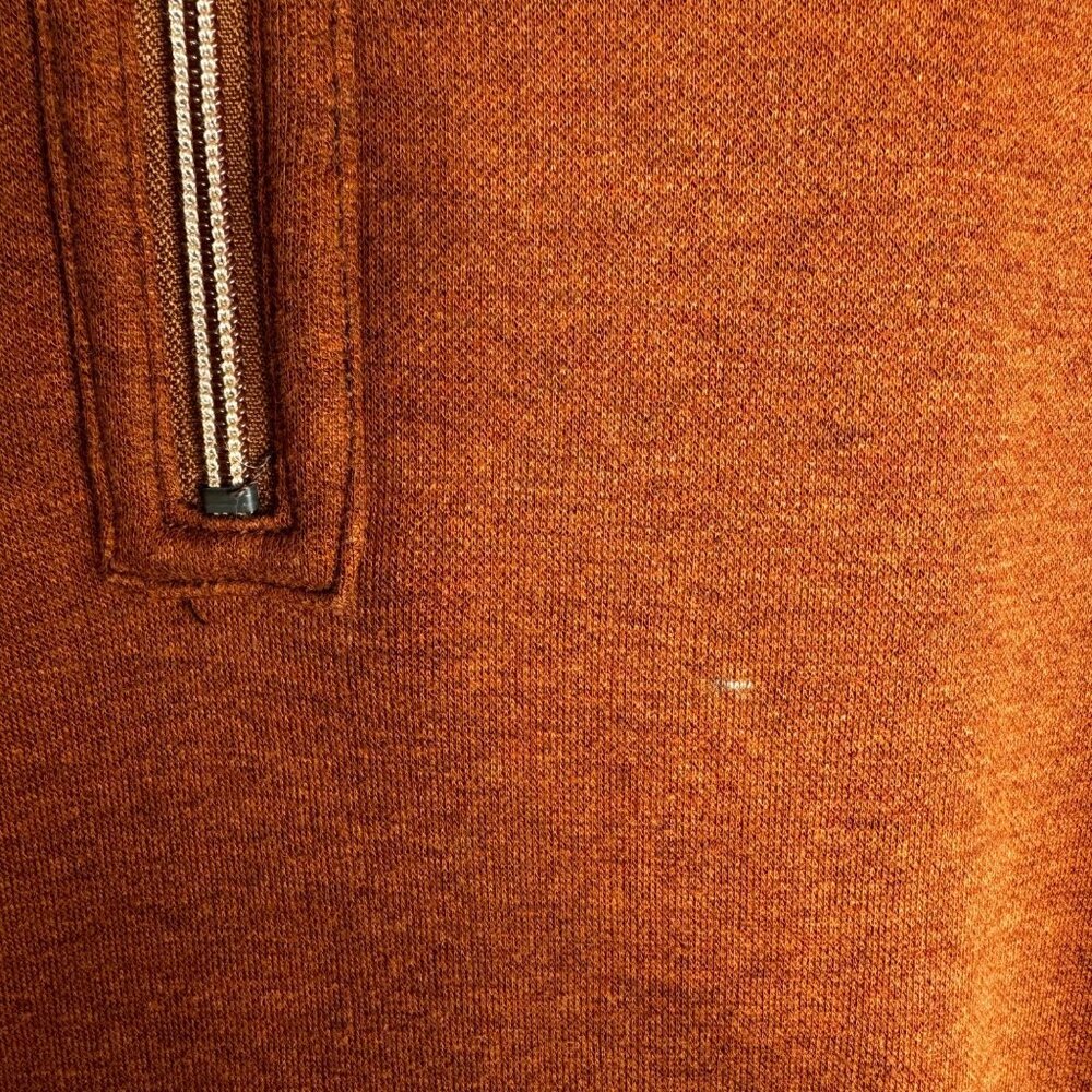Tommy Bahama Mens SzM Reversible 1/2 Zip Orange Sweater Fall Photos Family Photo - Picture 8 of 10